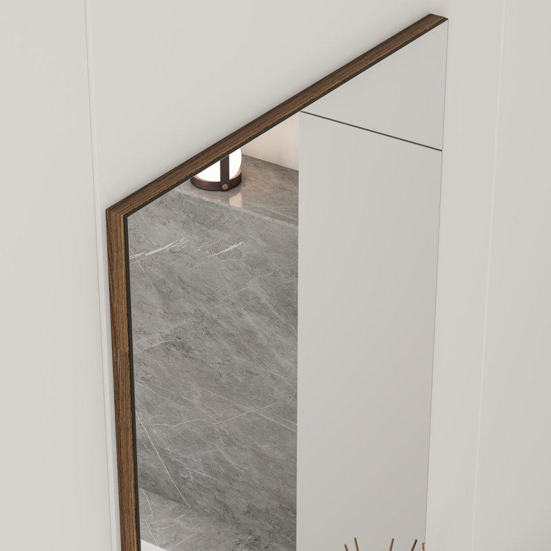  New York 72" X 30" Rectangular Teak Wooden Framed Mirror