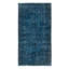Tapis turc 3,7 pi x 7 pi noué à la main de couleur bleu marine, idéal pour 4 intérieurs modernes
