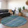 Premium Machine Washable Cerrito AMF541 Teal Rug