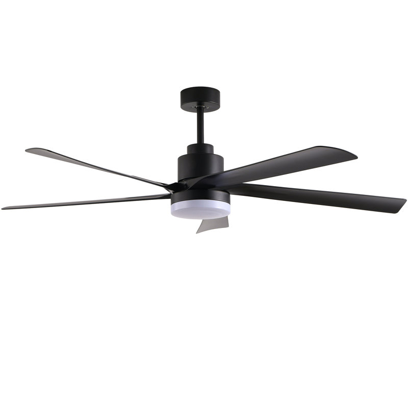 Modern Wood Ceiling Fan With Light And Remote Control,6-Speed Noiseless Reversible Dc Motor, Ceiling Fan For Kitchen Dinning Living Room