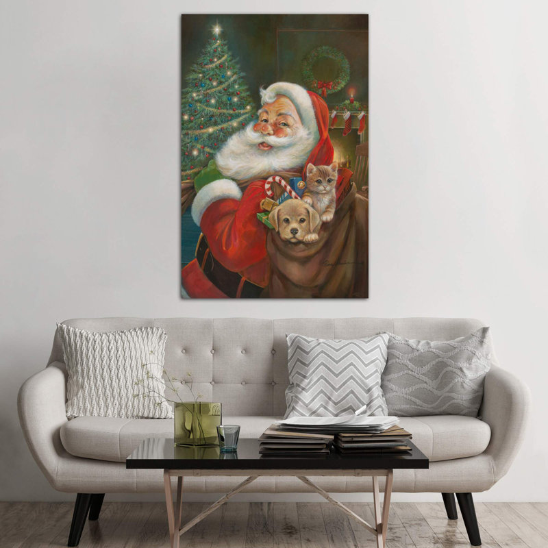 Santa Claus by Ruane Manning - Wrapped Canvas Painting, 152.5 cm H x 101.5 cm W