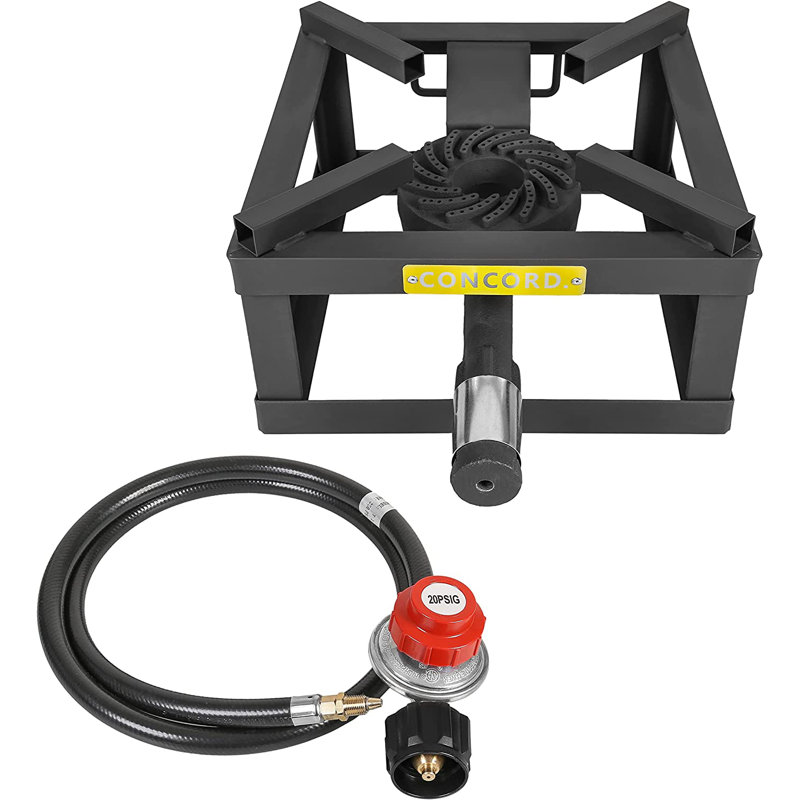 Concord 12" Black Cast Iron Single Propane Outdoor Burner