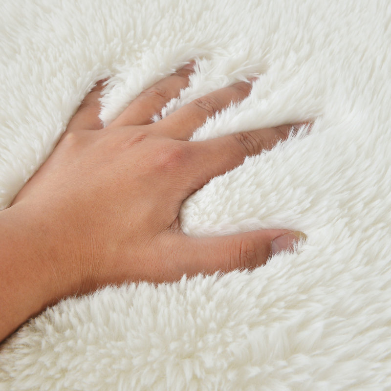 Knitted Throw Blanket, 223.5cm W x 274.3cm L, White