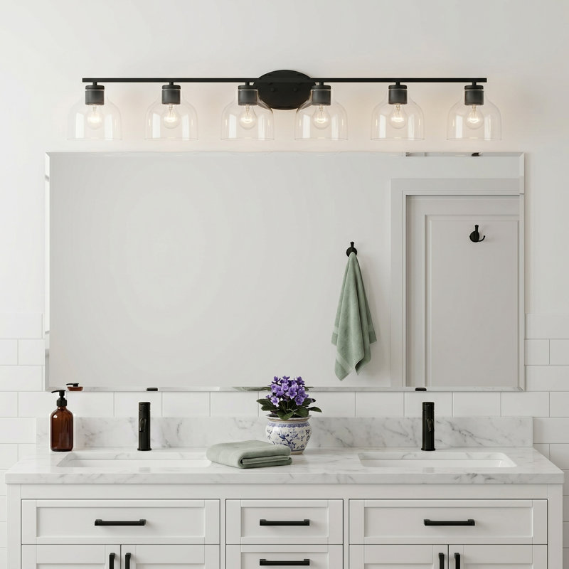 Lamaria Dimmable Vanity Light, 6, Matte Black
