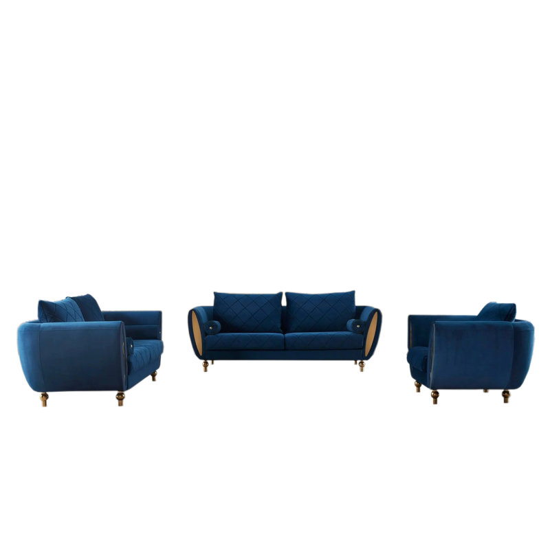 3 - Piece Velvet Living Room Set
