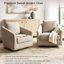 Chenille Upholstered Swivel Accent Chair with Curved Barrel Back (Set of 2)-728926817