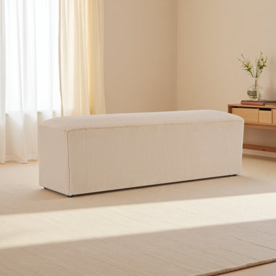 Long Plush Ottoman, Modern Simple Footstool And Seat For Home Use