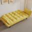 57 pouces canapé jaune Soft deux accoudoirs Coussin décoratif confortable