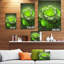 Reproduction d’art sur toile tendue floral vert 3d, fleur de vert 3d lotus-29506422