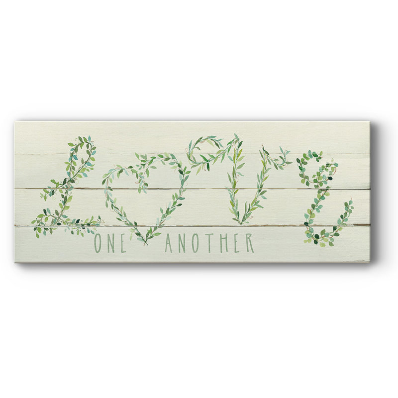 Toile tendue Shiplap Vines Love-Gallery, H 20 po x l 50 po x P 1,5 po