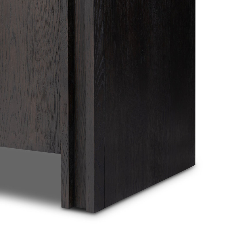 Chalmers Media Console-Weathered Oak, Weathered Oak