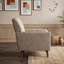 Fauteuil capitonné avec pieds en bois-1054946823