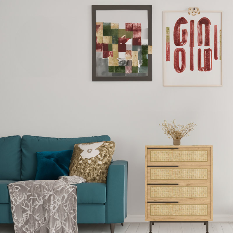 29.45'' W 4 - Drawer Dresser, Oak