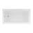 Alcove/Tile In Soaking Back to Wall Acrylic Bathtub with Slotted Overflow and Integral Apron Bath Tub With Left Hand Drain In White