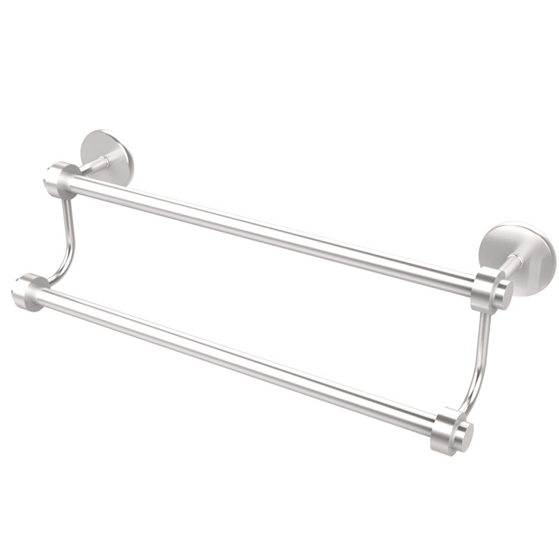 Double barre à serviettes murale, 24 po, Chrome satiné