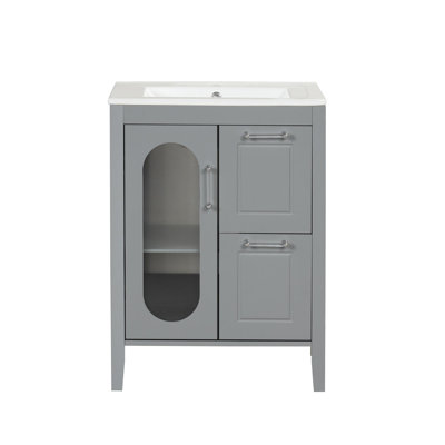 Meuble-lavabo 24 po avec lavabo en céramique