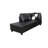 Black Faux Leather 2-Piece Sectional Sofa Set with Chaise-1957198802