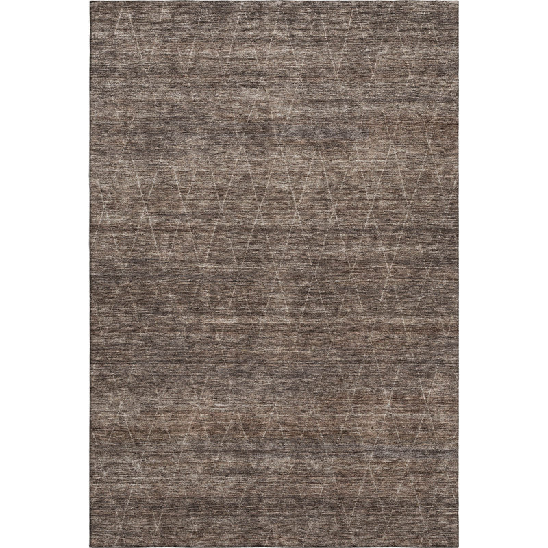 Premium Machine Washable Kent AMF1165 Geometric Rug, Rectangle 8' x 10'
