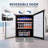 24'' 150 Can Freestanding/Built-in Reversible Door Hinge Beverage Refrigerator
