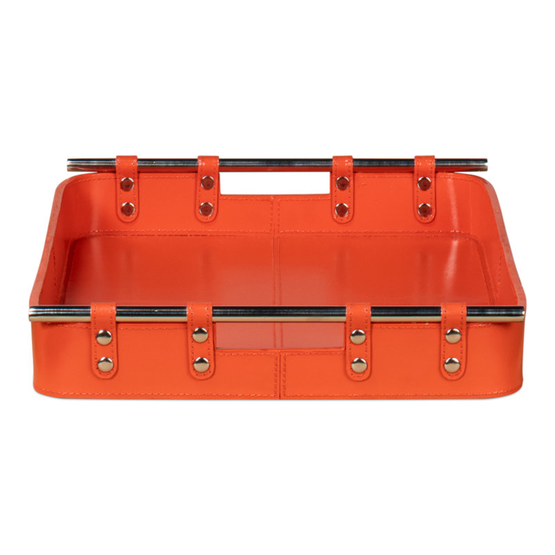 Shagreen Decorative Tray, Orange