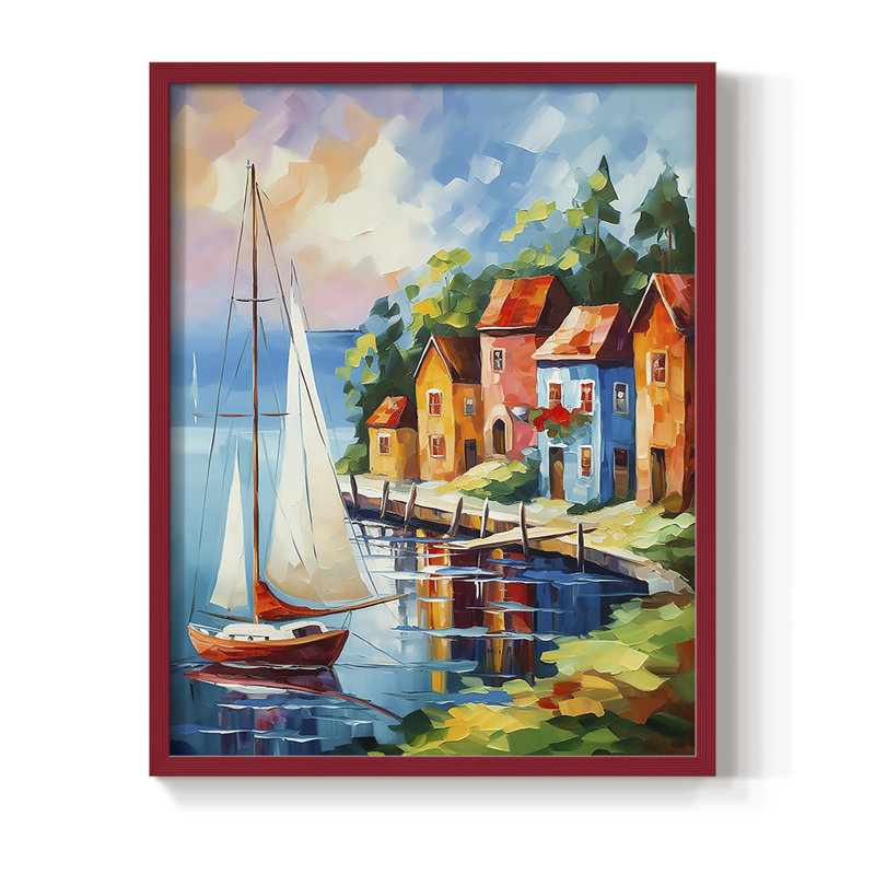 «NAUTICAL Series DLVI», Rouge, H 15 po x l 12 po