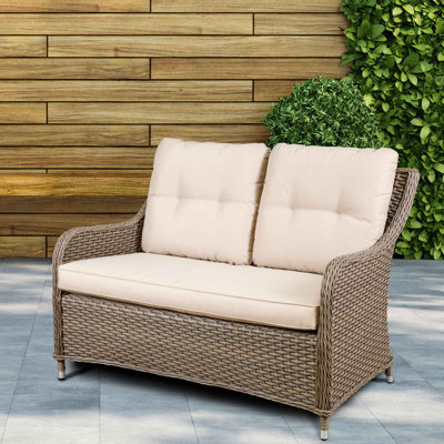 Punxsutawney 123cm Wide Metal Loveseat with Cushions