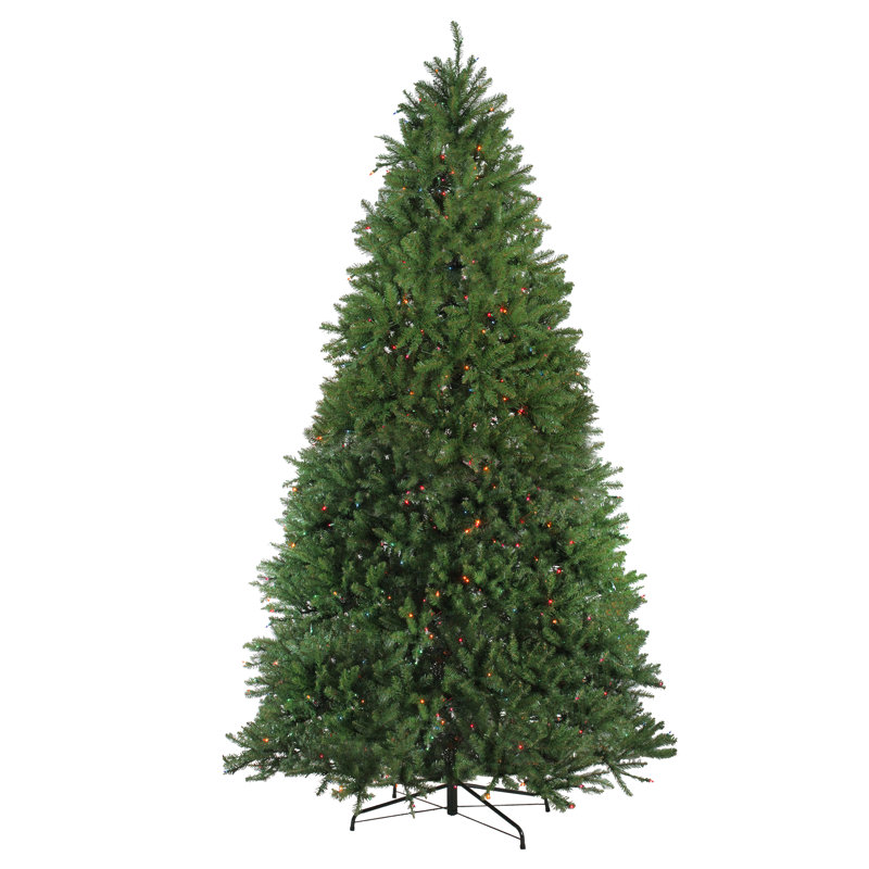 Arbre de Noël artificiel pin pré-éclairé, H 10 pi, Multi-couleur