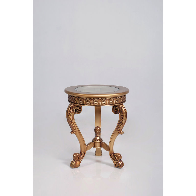 End Table, Antique Gold
