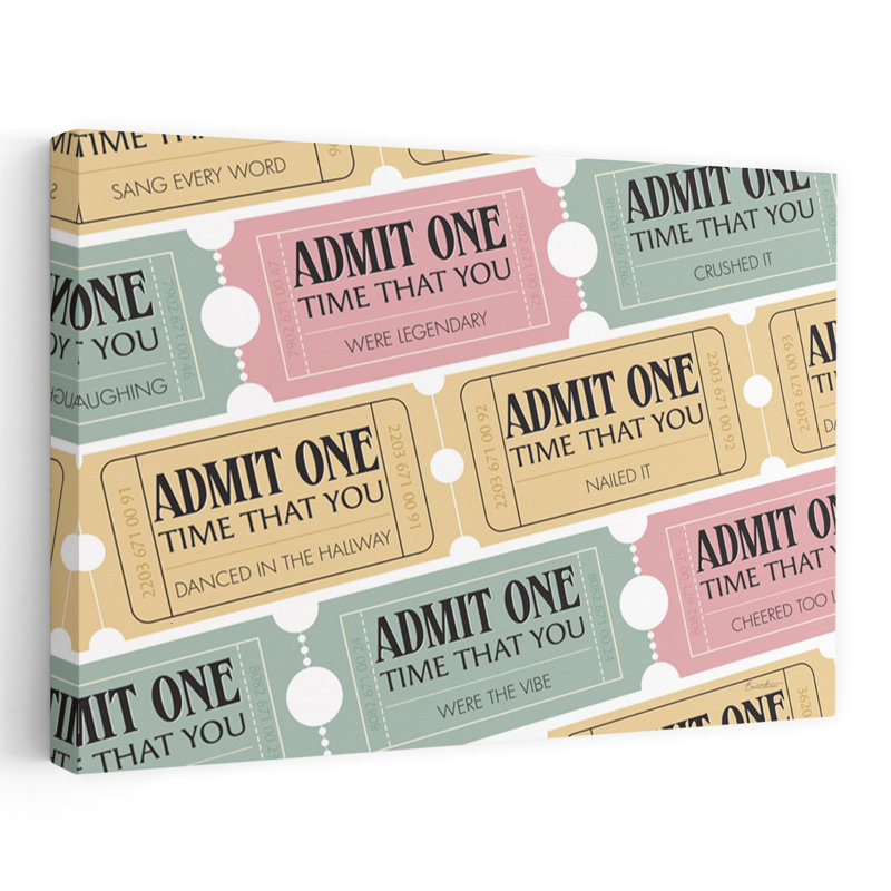 Admit One Time Abstract Art contemporain, 24" H x 16" W