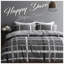 Duvet Set Happy Daze Stripe Grey-1708291079