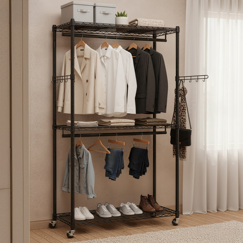 110cm Rolling Clothing Rack