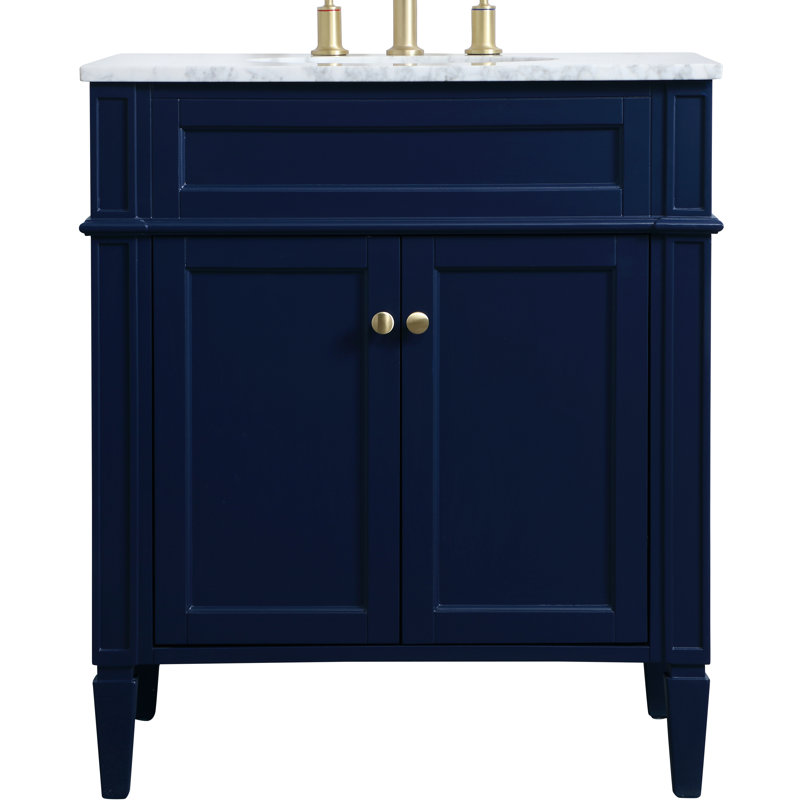 Ensemble de meuble-lavabo simple 30 po Rivers, Bleu