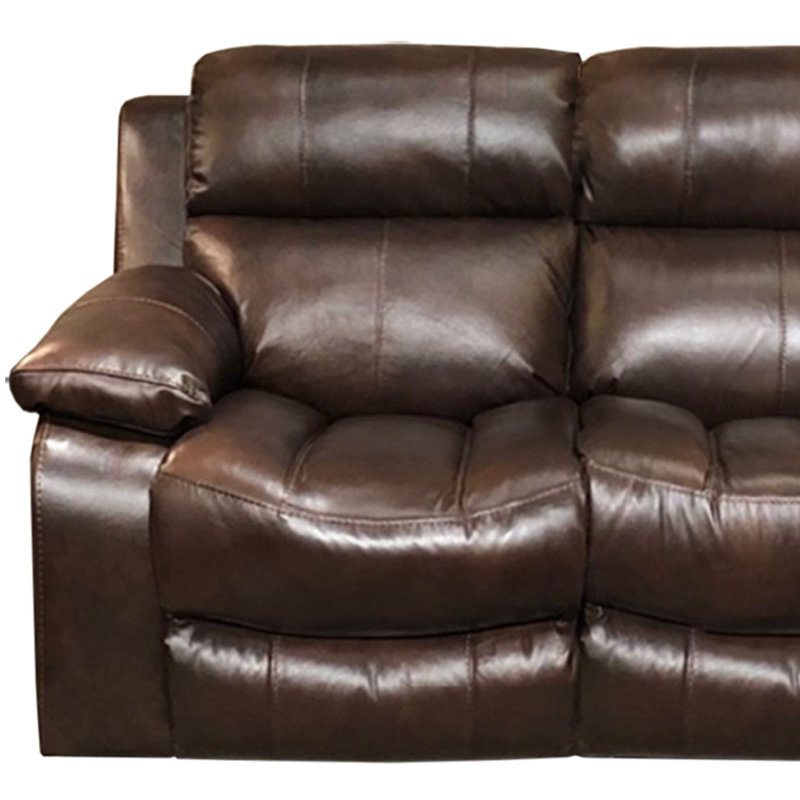 Red Barrel Studio 2 Piece Genuine Leather Reclining Living Room Set ...
