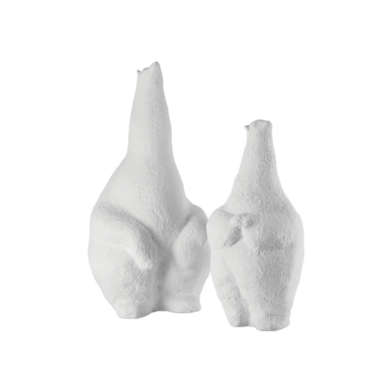 Petit ours blanc Yarmouth, H 17,25 po x l 8 po x P 7,75 po