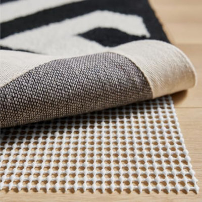 Strong Rug Pad Gripper, 4 FT Round US Designed, Grips Help Keep Area Rugs Safe And In Place, Slip And Skid Resistant Pads For Hard Floors, Under Carpet Mat Cushion And Hardwood Protection