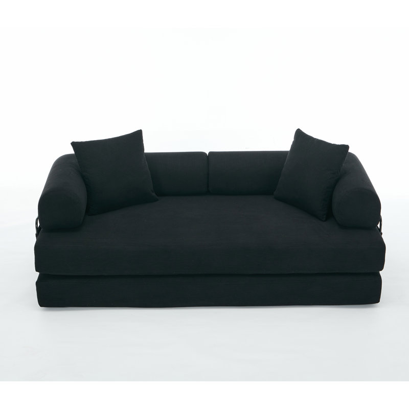 Canapé convertible Boneless, Noir