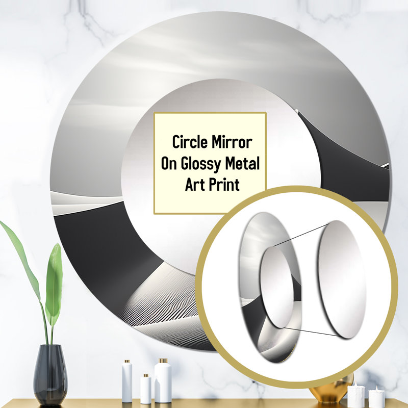 Photographie murale Saharas Silence - Miroir rond désertique_MTMIR116126, 29 po x 29 po
