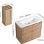 Meuble-lavabo autoportant de 40 po avec lavabo en céramique, surface blanche lisse, tablettes réglables, charnières, armoire latérale, meuble-lavabo, contreplaqué,-341829962