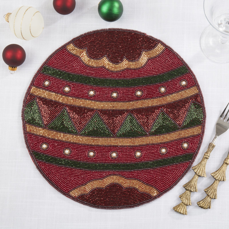 Beaded Ornament Placemat (Set of 4)