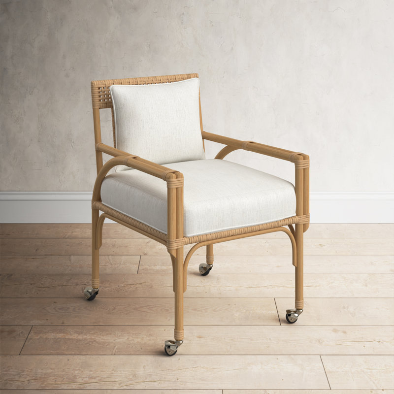 Adalard Arm Chair in Natural/White