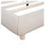 Lit plateforme tapissier grand avec tissu incurvé Teddy