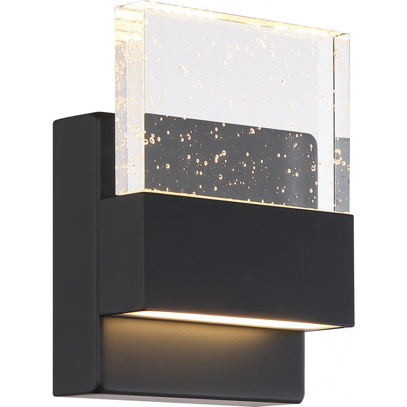 Luminaire encastré 1 lumière DEL à intensité variable Hildebran, Noir mat, H 6,38 po x l 4,75 po x P 2,5 po