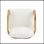 Ensemble de 2 chaises de salle à manger avec dossier coussiné, tissu bouclé, structure en bois massif de couleur naturelle-246639685