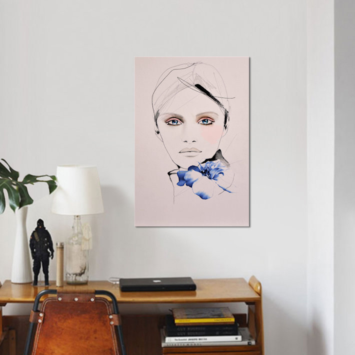 «Sky Wolf», impression sur toile, H 18 po x l 12 po x P 1,5 po, Pas de tapis, Toile tendue