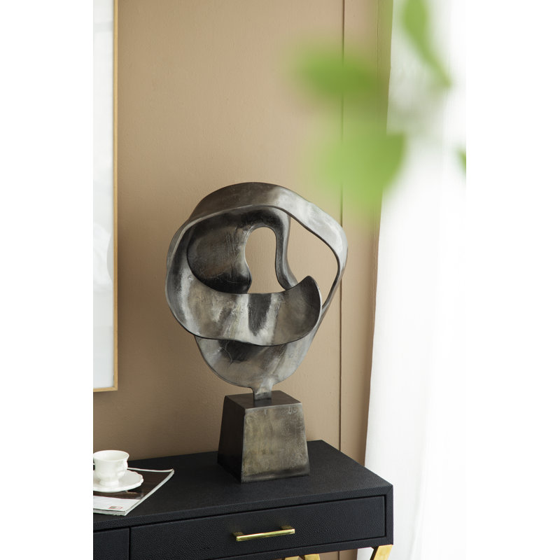 Markovich Abstract Figurines & Sculptures, Smoke Black, 28.3'' H X 5.9'' W X 12.6'' D