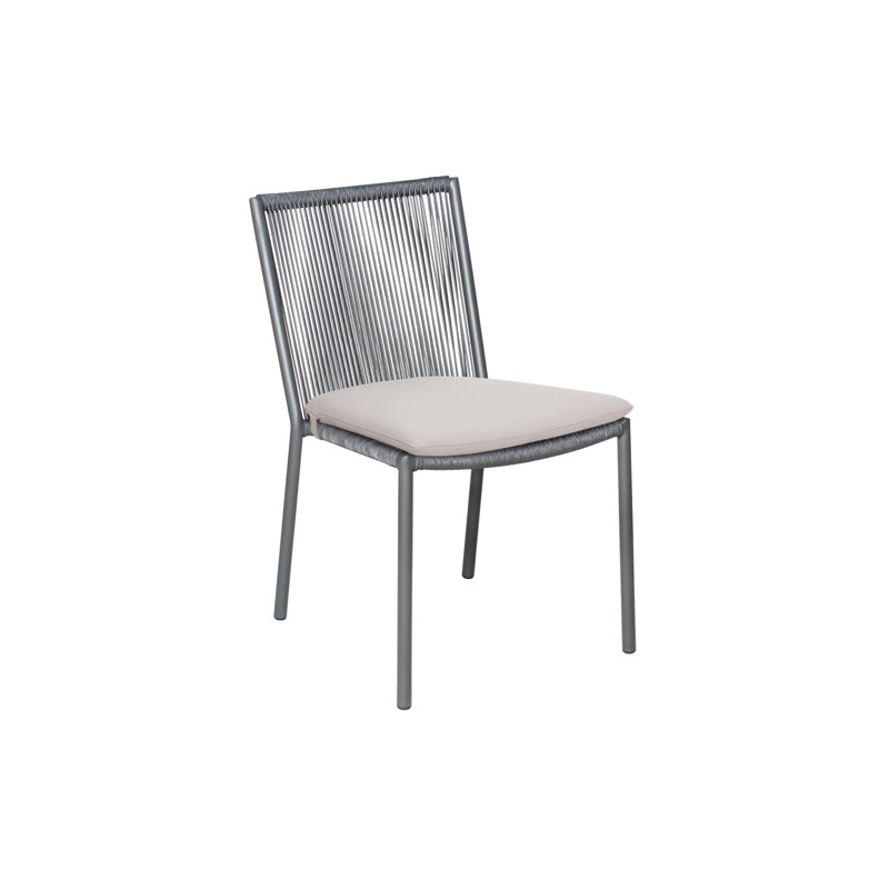 Archipelago Outdoor Dining Side Chair, Dark Pebble