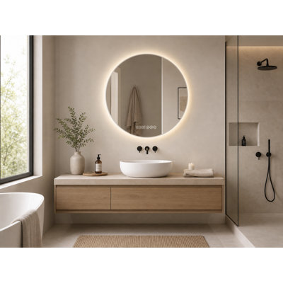 Apollo Round Backlit Led Bluetooth Mirror