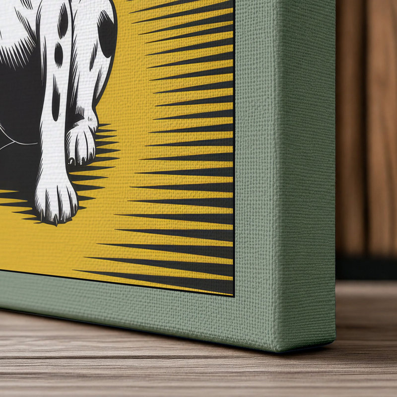 Radiant Dog Pop Art - Wrapped Canvas, 18x12 - 45.7 x 30.5 cm, Sage Border