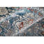 Tapis bleu / ivoire rectangulaire en polyester 4 pi x 6 pi fabriqué à la machine-97468390