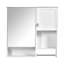 Armoire à pharmacie murale 29 po x 28 po avec miroir et barre à serviettes-1046120482